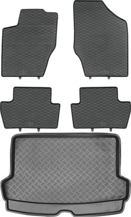 OEM Juego De Alfombrillas De Goma Para Peugeot 307 Estate (2001-2007) + Alfombrilla Para El Maletero