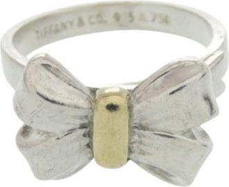 Tiffany & Co. Gold Silver Silver 925 Band Ring (Pre-Owned)