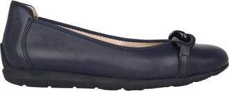Ara Blauwe Leren Ballerina Pump - Dames - Ballerinas - Blauw - 41 EU - Leer - Schoenen