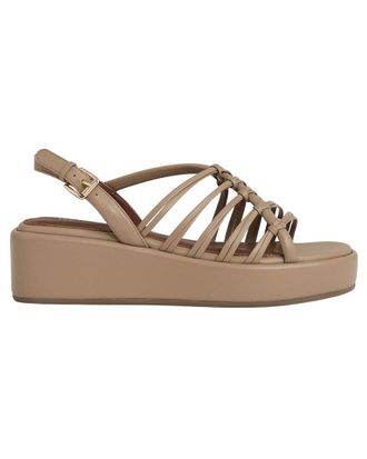 Reiss Lana Knot Strappy Leather Flatform