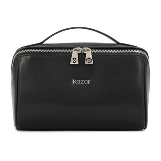 Kazar Borsa cosmetica in pelle nera con zip - - Bags - Uomo - Nero - ONE SIZE