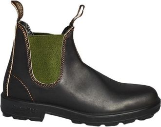 Blundstone Leren Boot met Groen Elastiek - Heren - Chelseaboots - Bruin - 42 1/2 EU - Leer - Schoenen