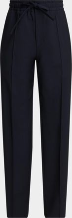 Valentino Garavani Men & apos;s Ricamo Pintuck-Front Drawstring Pants