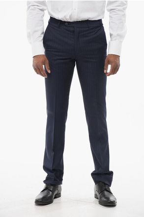 Corneliani Balanced Stripe LEADER Virgin Wool Pants size 44