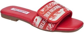 True Religion Women Missy Logo Adjustable Sandal in Red at Nordstrom, Size 10