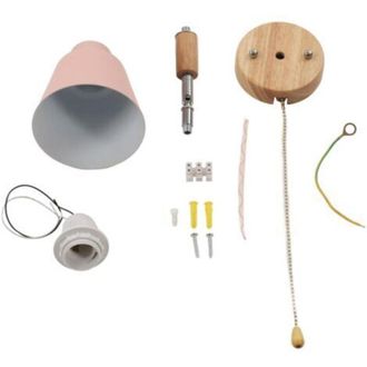 OEM Aplique De Pared Macaron Que Ahorra Espacio, Pantalla Rosa, Luces De Pared Con Base De Madera Para Sala De Estar, Dormitorio, Oficina, 100-240v -crezu
