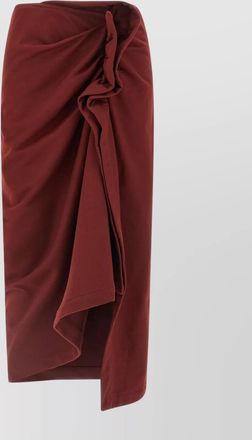 Dries Van Noten high waist midi skirt with ruffled detail