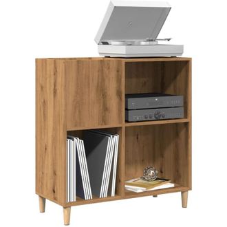vidaXL Mobile Porta Dischi Artigianale 84,5x38x89 cm Legno Multistrato - Vidaxl