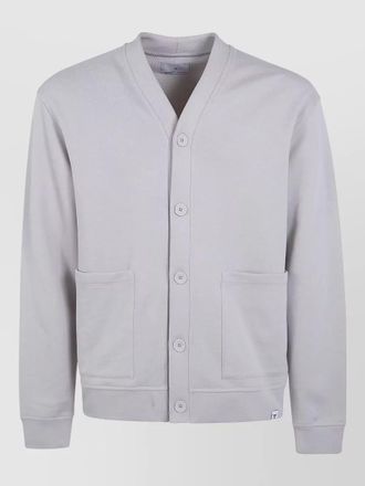 WOC seattle cardigan front pockets ribbed trims