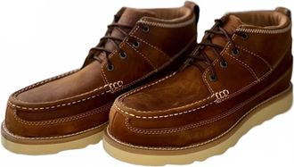 Twisted X Boots Mens Wedge Sole Boot In Oiled Saddle Brown