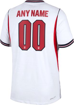 Nike England 2026 Match Home Nike Mens Aero-FIT Soccer Authentic Custom Jersey By You in White | NN203948228-CUS