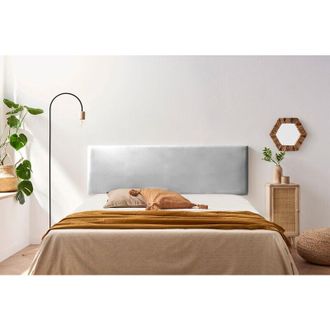 Moonia Cabecero Tapizado Nova Polipiel 100x50x5 Cm - Plateado - Moonia