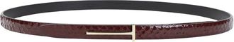 Tom Ford Python Riem - Dames - Riemen - Rood - 90 CM - Leer - Accessoires