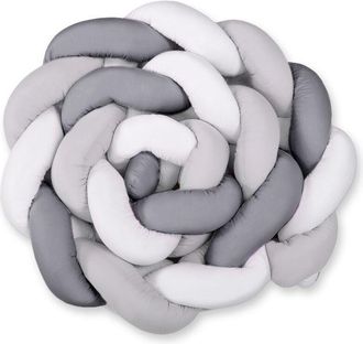 OEM Protector De Cuna Trenzado Xxl - Blanco-gris-antracita