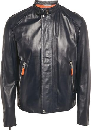 Dior Giacca in pelle con zip - Blu