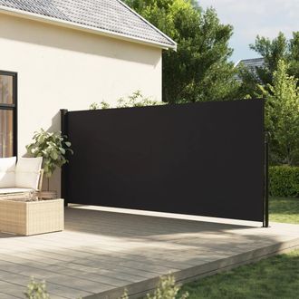 Berkfield Home Retractable Side Awning Black 160x600 cm
