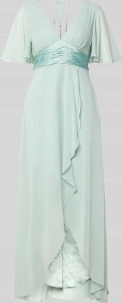 Jake*s Midikleid aus Chiffon mit tiefem V-Ausschnitt in Lind, Gr&ouml;&szlig;e 32