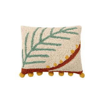 Lorena Canals Coj&iacute;n palm de algod&oacute;n beige 38x48