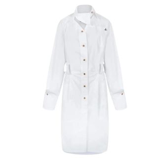 Vivienne Westwood Shirt Dresses, female, White, Size: XS Drunken Shirt Dress