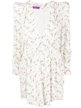 Philosophy di Lorenzo Serafini Jurk met bloemenprint - Wit