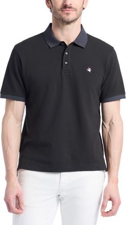 Robert Graham Devil Cotton Polo in Black at Nordstrom, Size X-Large