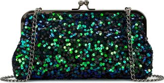 Patricia Nash Potenaz Sequin Frame Bag in Dark Green at Nordstrom Rack
