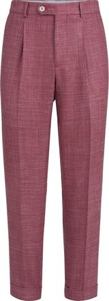 Brunello Cucinelli Hopsack trousers in Coral at Nordstrom, Size 54 It