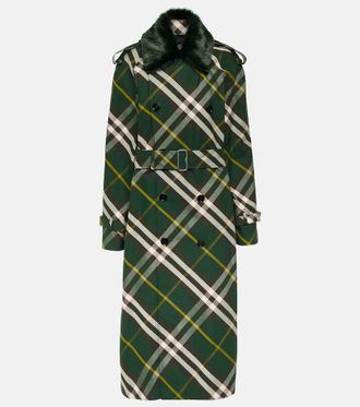 Burberry Trench doppiopetto in cotone con stampa