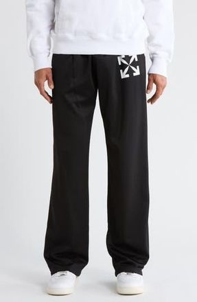 Off-white Slim Fit Single Arrow Track Pants in Black And White at Nordstrom Rack, Size X-Large