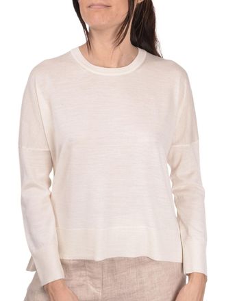 Gran Sasso Grey Lightweight Wool Crew Neck Sweater