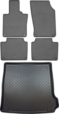 OEM Juego De Alfombrillas De Goma Para Coche Y Maletero Para Volvo V90 / V90 Cross Country Kombi (5 Puertas) A Partir De Septiembre De 2016