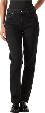 Selected Slfslim Bea-Kori MW Jeans - Dames - Regular Fit Jeans - Zwart - W33 L32 - Katoen - Jeans