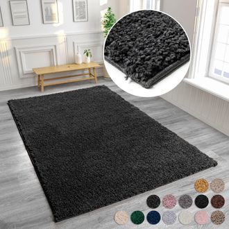 My Home Hochflor-Teppich »Viva« rechteckig 45 mm Höhe Uni Farben, einfarbig, besonders weich und kuschelig, Kundenliebling