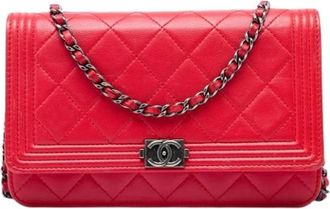 Chanel Pre-owned Boy Wallet on Chain - - Pre-owned - Donna - Rosso - ONE SIZE