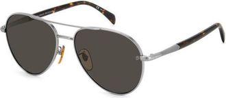 David Beckham DB 1118/G/S 31Z/IR Mens Sunglasses Silver Size 59