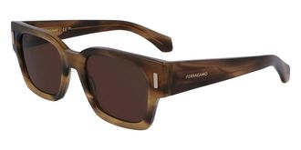 Ferragamo SF 2010S 319 Mens Sunglasses Brown Size 52
