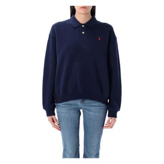 Polo Ralph Lauren Polo Fleece - Dames - Sweatshirts - Blauw - L - Katoen - Hoodies & sweatvesten