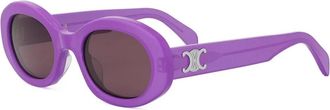 Celine Celine - Stijlvolle zonnebril met paarse monturen - Dames - Accessoires - Paars - Maat: 52 MM