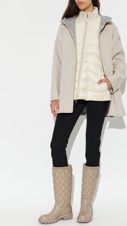 Moncler Wool Jacket Hemiptere With Vest, Womens, Beige