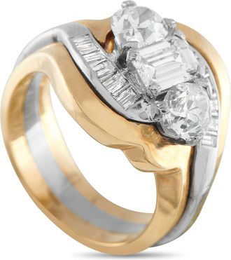 Luxury Bazaar Platinum, 14K Yellow Gold 2.80ct Diamond Ring MF08-011626