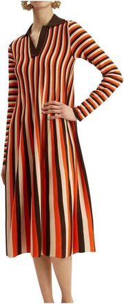 La DoubleJ Roman Holiday Gebreide Jurk - Dames - Kleedjes - Veelkleurig - L - Kleedjes