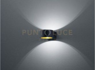 Trio lacapo applique led 4,3W 430lm, 3000K nera interno oro d. 10CM p. 15CM