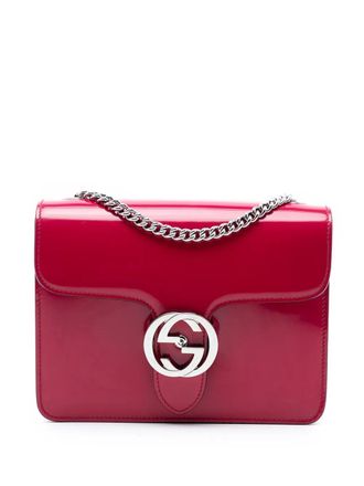 Gucci 2016-2025 Small Polished Calfskin Interlocking G Dollar crossbody bag - Red