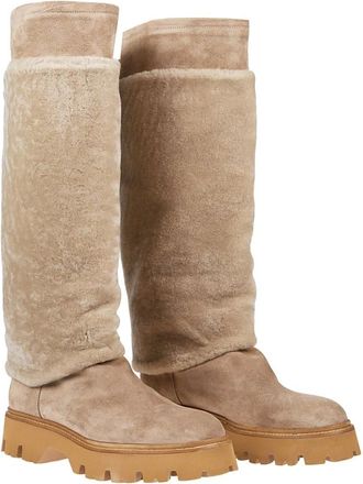 Eleventy Winter Boots, female, Beige, 5 UK, Stivale con montone