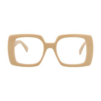 Celine CL50121I057 Square Full-Rim Acetate Eyeglasses - Beige