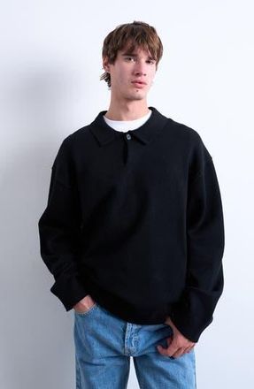 Topman Smart Polo Sweater in Black at Nordstrom Rack, Size X-Small