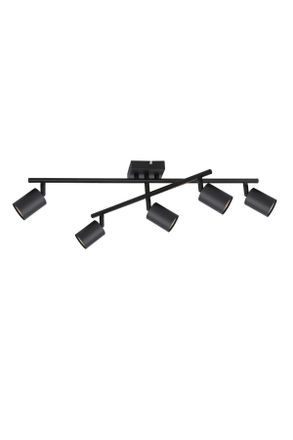 Novel Deckenleuchte, Schwarz, Metall, zylindrisch, 36x20x70.5 cm, RoHS, CE, verstellbare Spotlights, Lampen & Leuchten, Innenbeleuchtung, Deckenleuchten, De