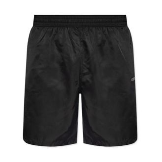 Off-white Black Swim Shorts for Men Aw24