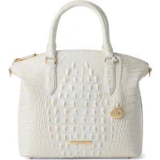 Brahmin Duxbury Croc Embossed Leather Satchel in Chantilly at Nordstrom