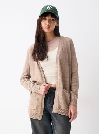 Only Womens Lesly patch pocket open Cardigan Sweater